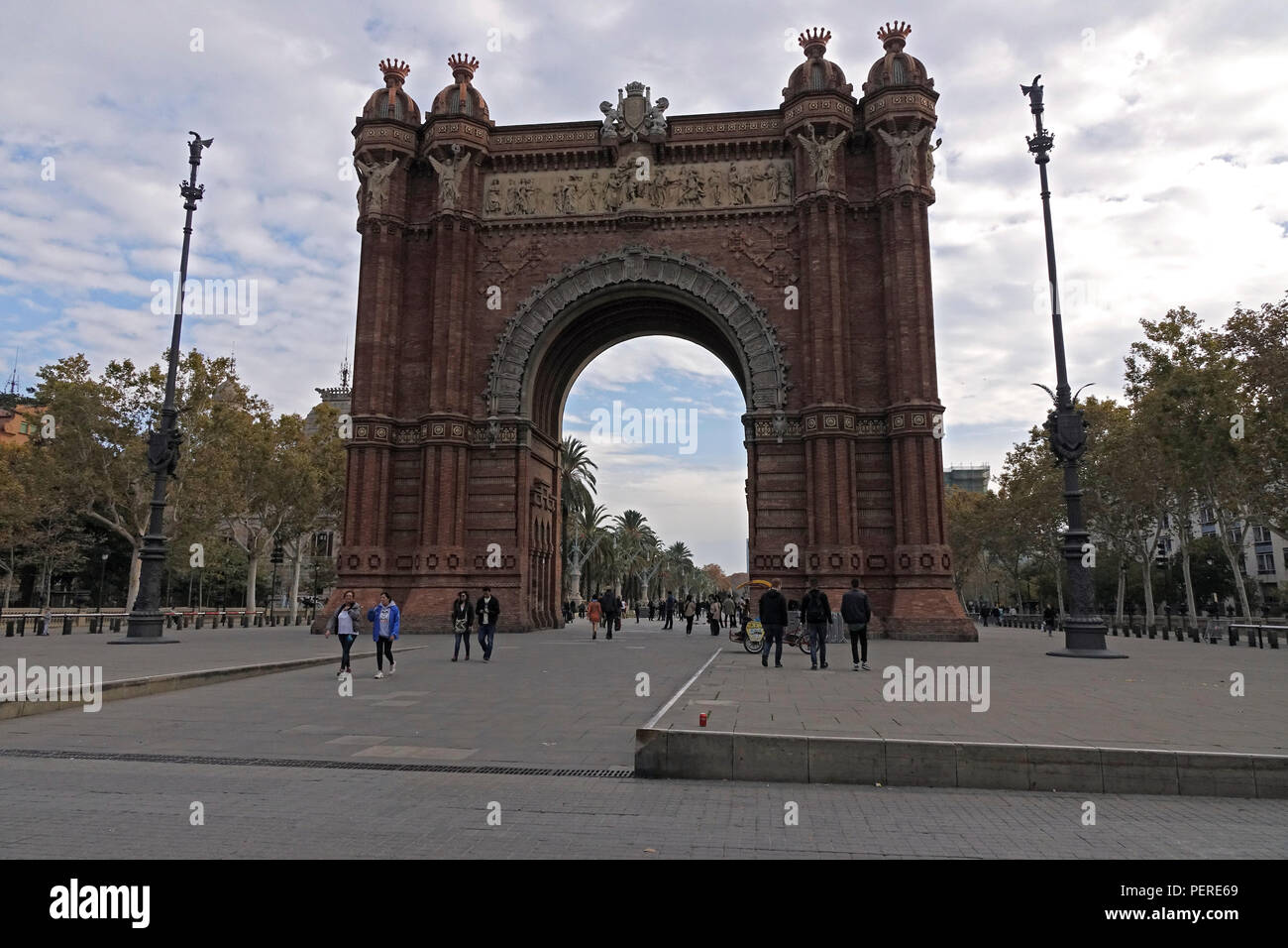 L'Arc de Triomf Barcelona Espagne construit pour l'Exposition Universelle de 1888 Banque D'Images