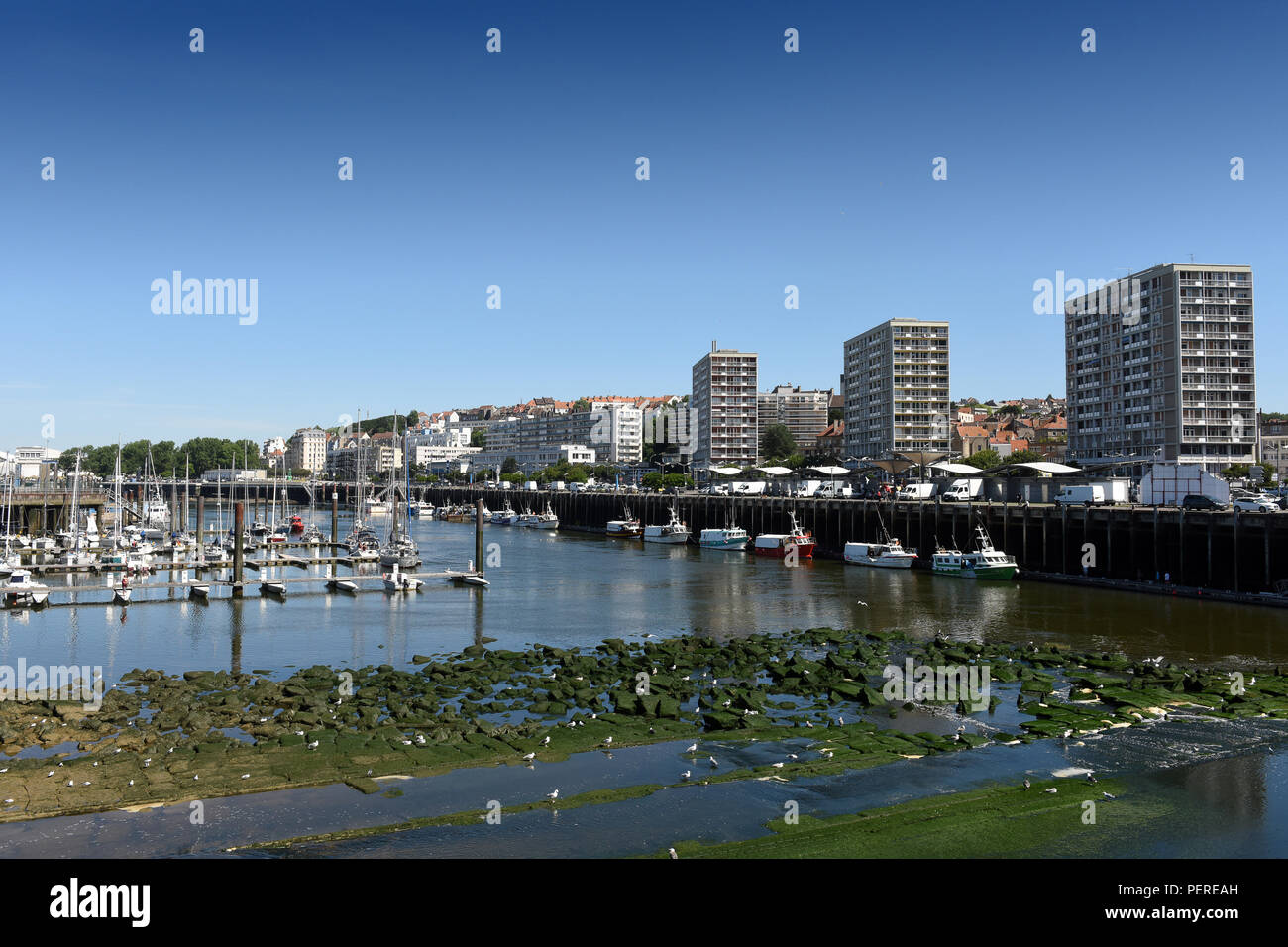 Boulogne-sur-Mer harbour port dans le nord de la France 2018 Banque D'Images