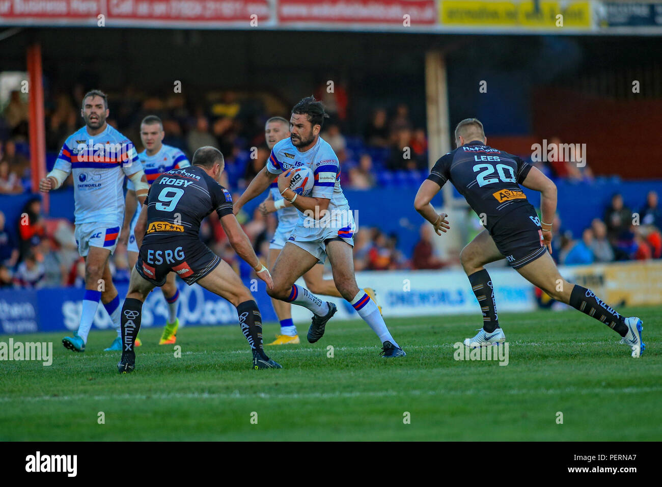 16 août 2018, Mobile Rocket Stadium, Wakefield, Angleterre ; Betfred Super League Super8 ,Wakefield Trinity v St Helens ; Pauli Pauli de Wakefield T Banque D'Images