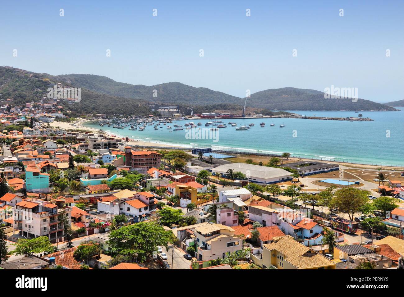 Brésil - paysage de bord de Cabo Frio dans l'état de Rio de Janeiro. Banque D'Images