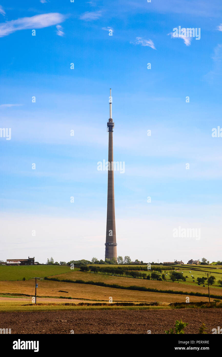 Emley moor station de transmission radio et télévision mast Banque D'Images