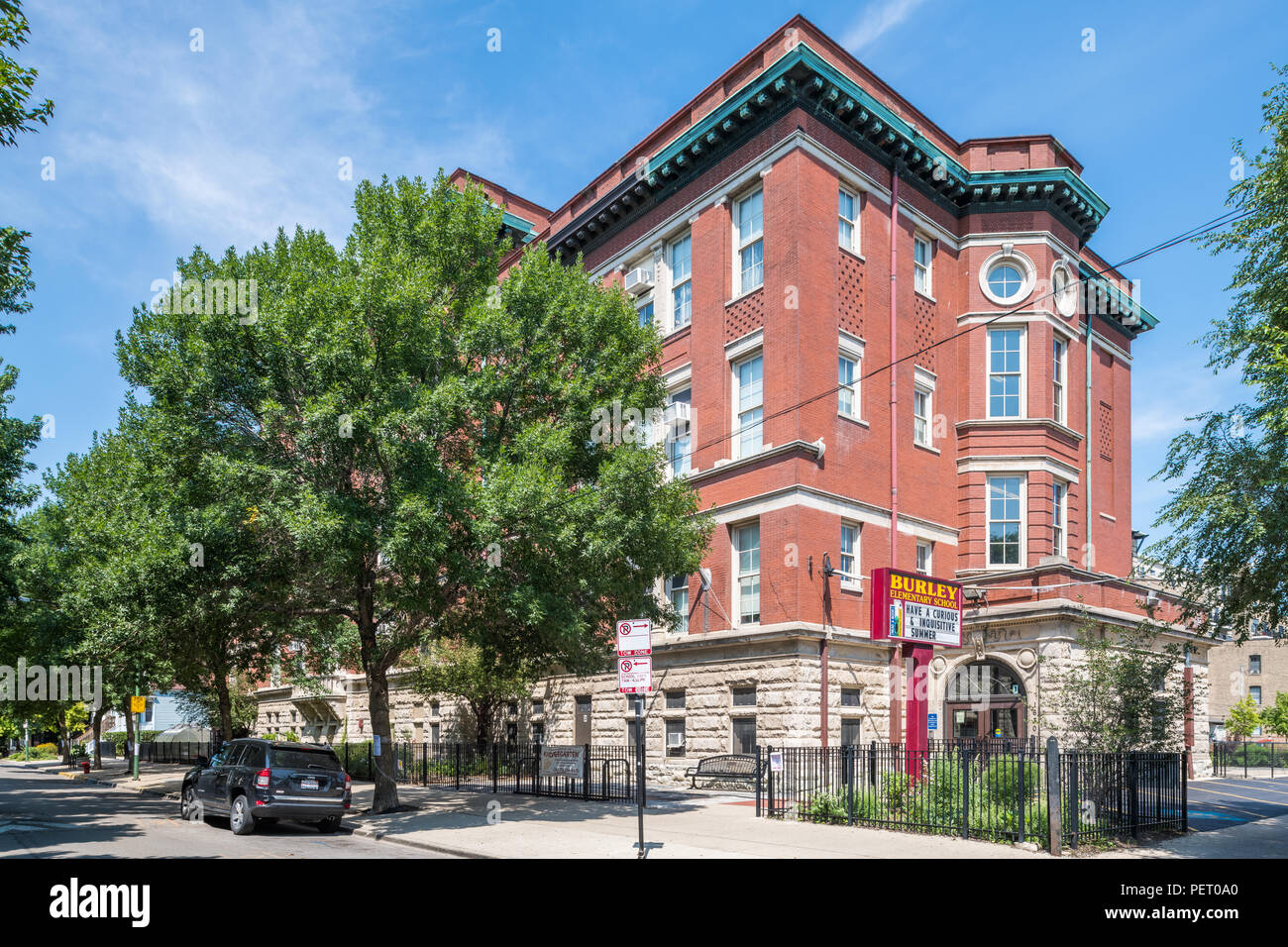 L'École élémentaire Burley - Chicago Public Schools Banque D'Images