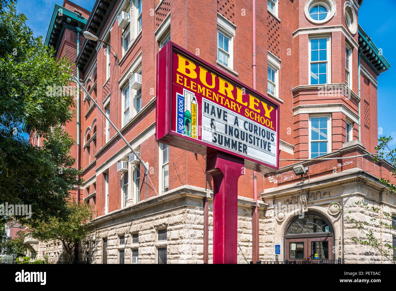 L'École élémentaire Burley - Chicago Public Schools Banque D'Images