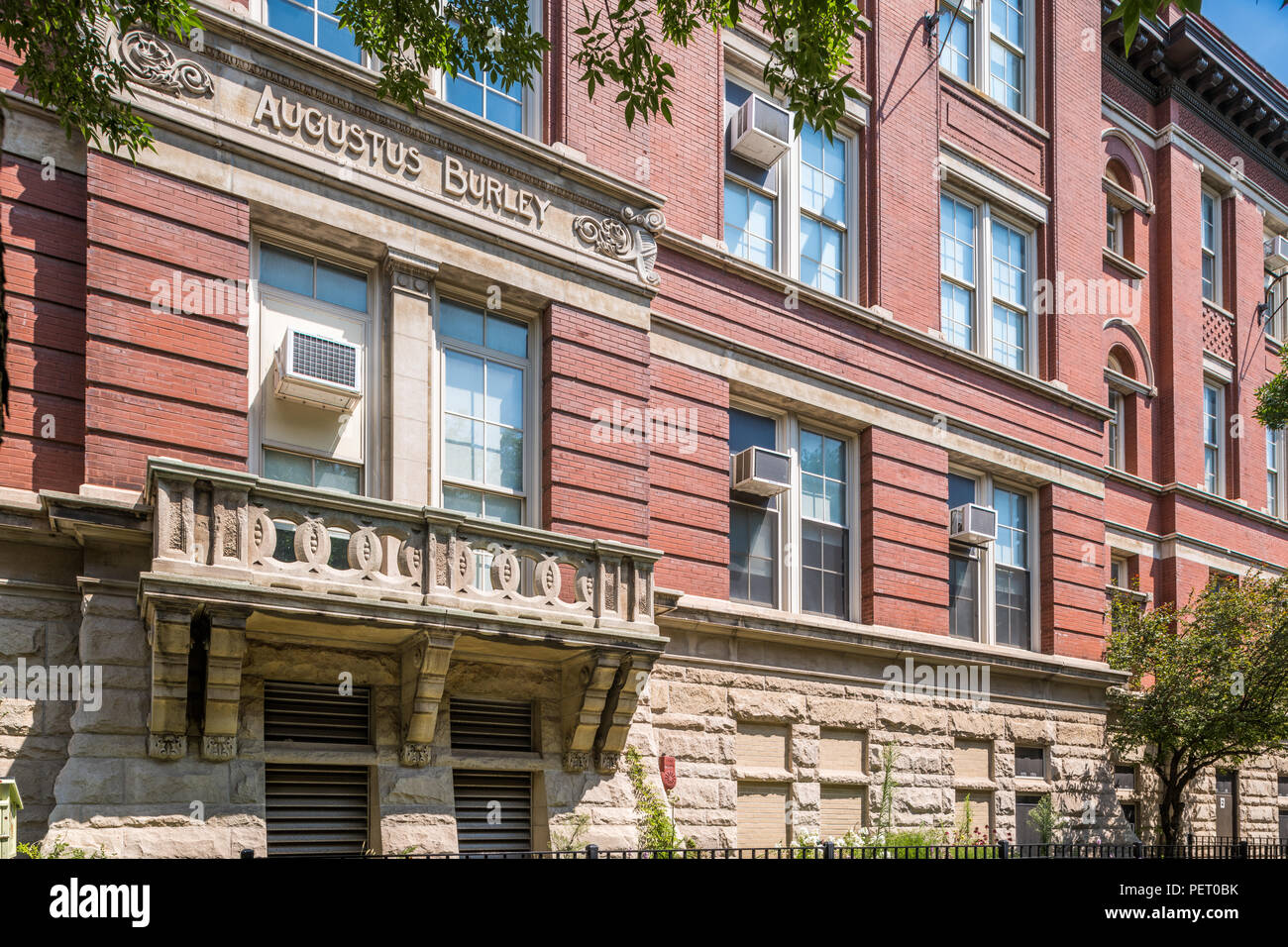L'École élémentaire Burley - Chicago Public Schools Banque D'Images