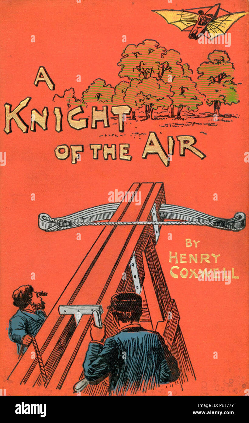 COXWELL HENRY (1819-1900) English aéronaute dont le nom est toujours liée avec James Glaisher. La couverture de son livre 1895 Chevalier de l'air. Banque D'Images