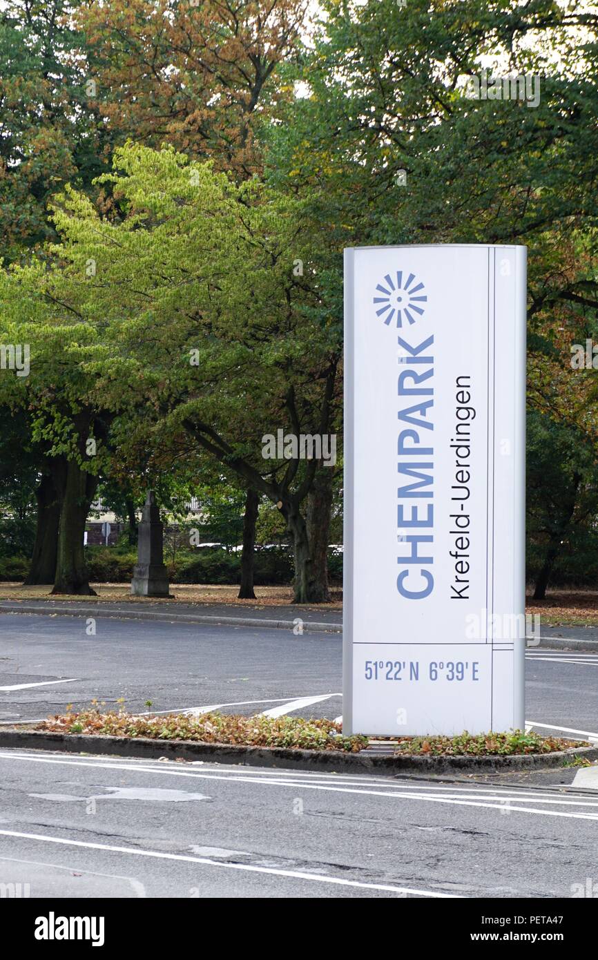 Centres Chempark industrie chimique en Allemagne Krefeld Uerdingen Banque D'Images