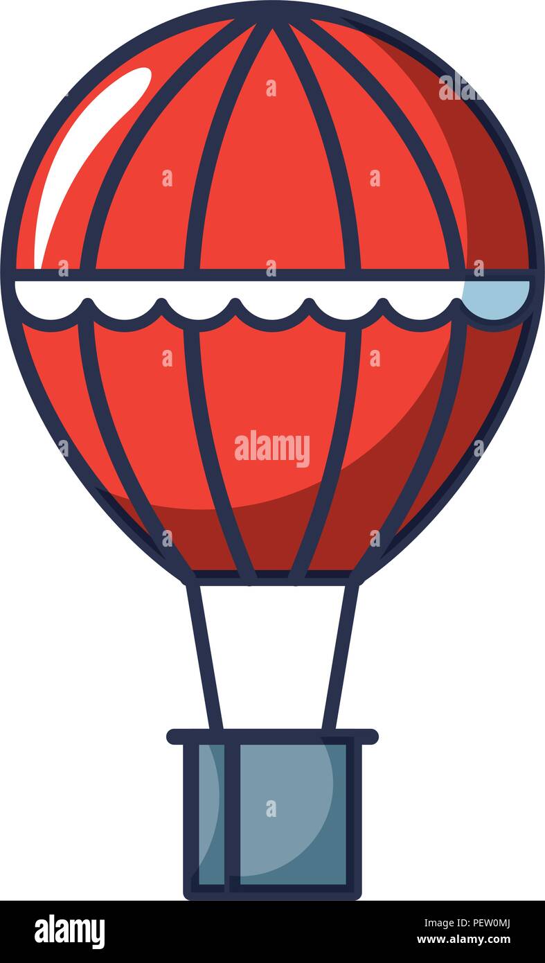 Hot Air Balloon flying Illustration de Vecteur