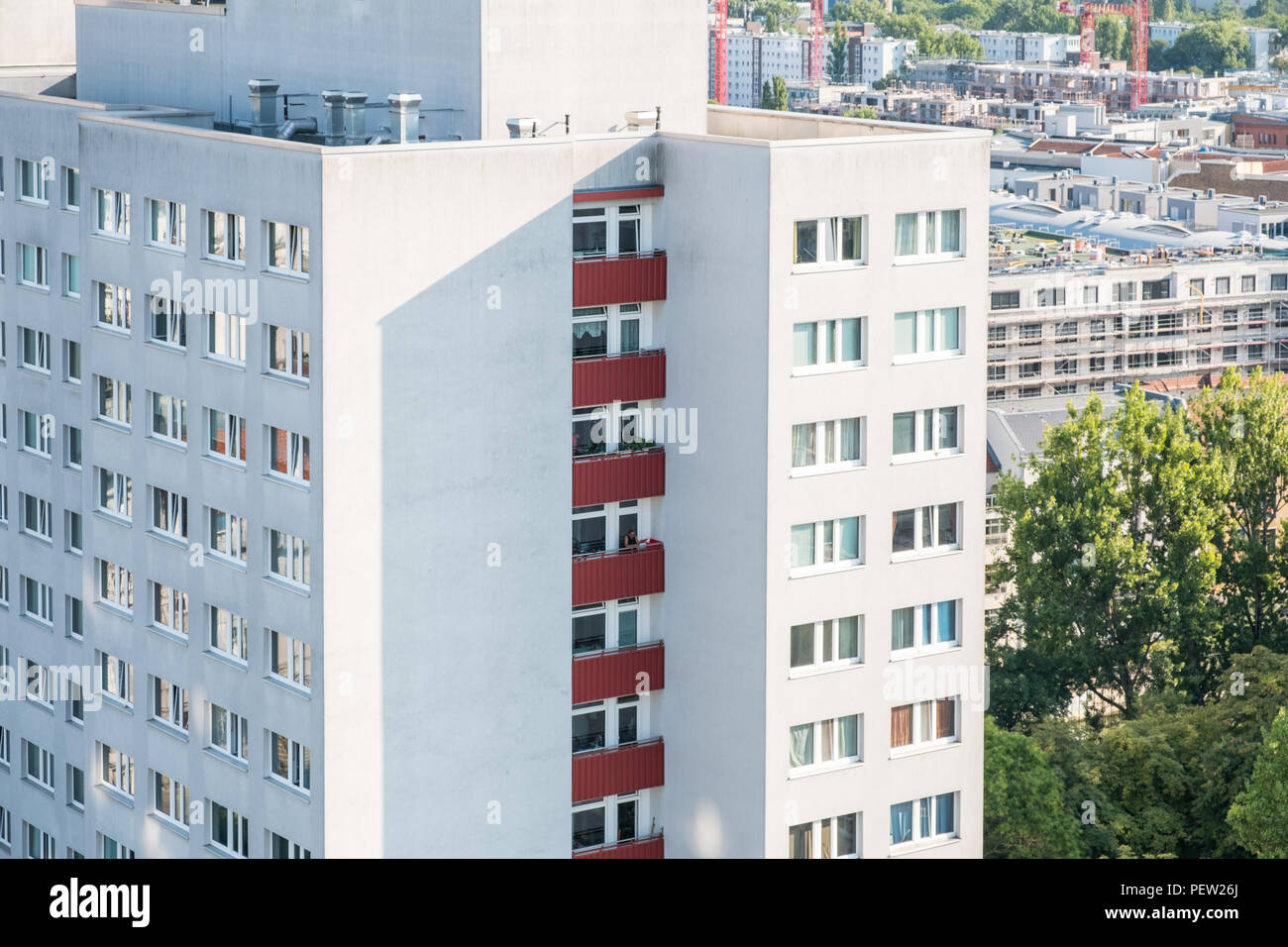 Grand immeuble résidentiel - appartement maison Banque D'Images