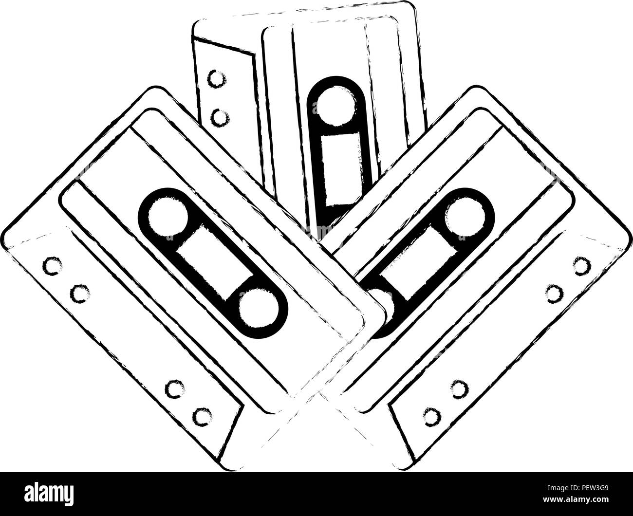 Musique cassettes vecteur illustration design icônes isolé Illustration de Vecteur