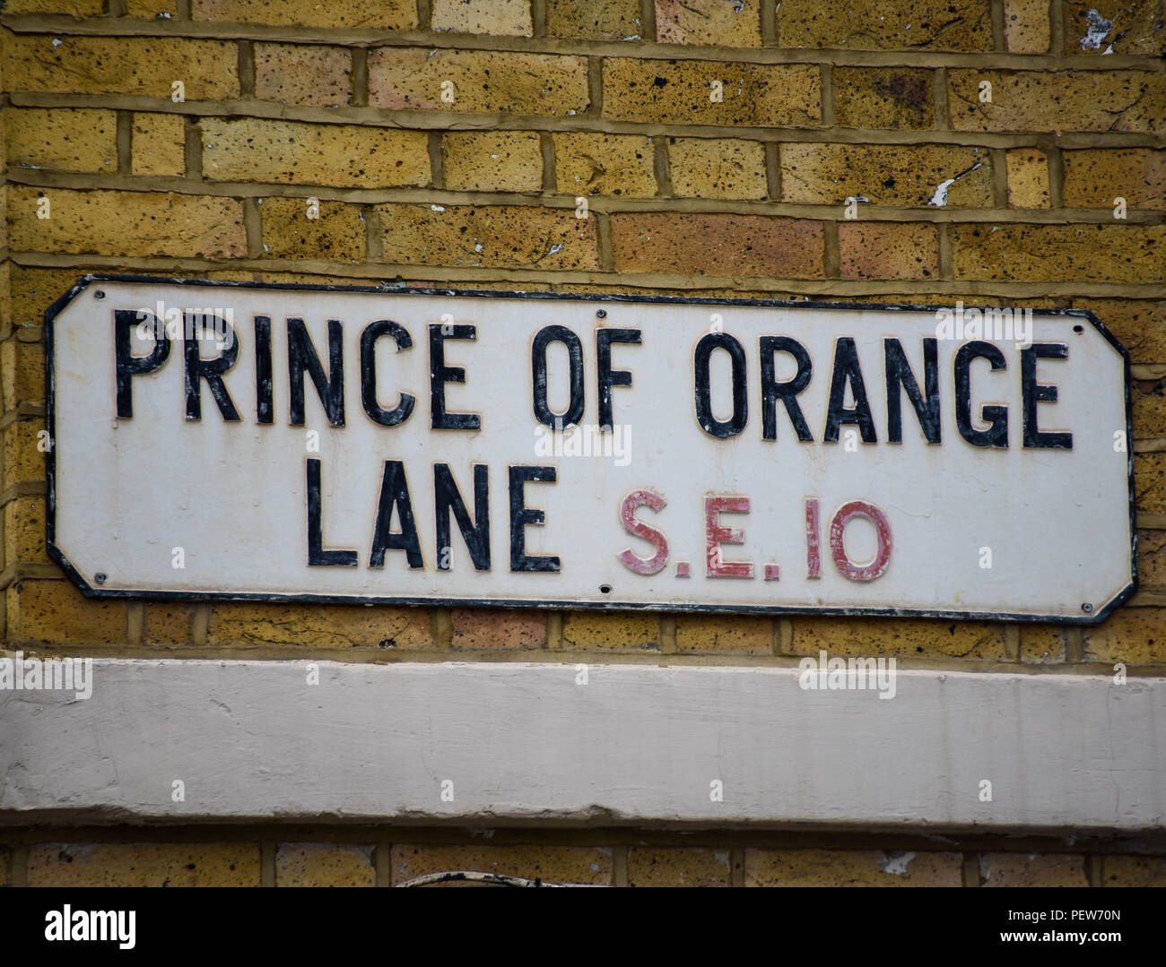 Plaque de rue de prince d'orange londres Banque D'Images