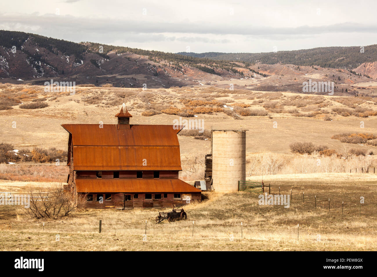 Une ferme abandonnée près de Colorado Springs. Banque D'Images