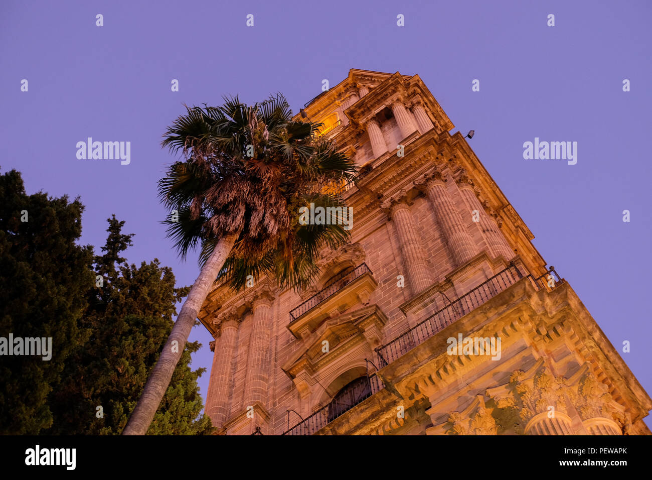 Vue paysage de la ville de Malaga, en Andalousie, Espagne Banque D'Images