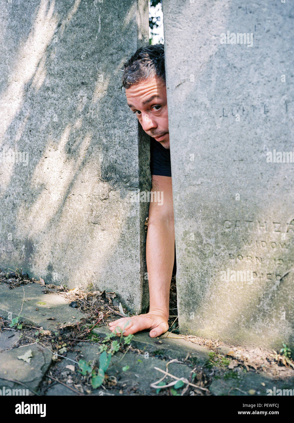 Portrait de musicien Baxter Dury (fils de Ian Dury) photographié à Hampstead, Londres, le 15 juillet 2005. Banque D'Images