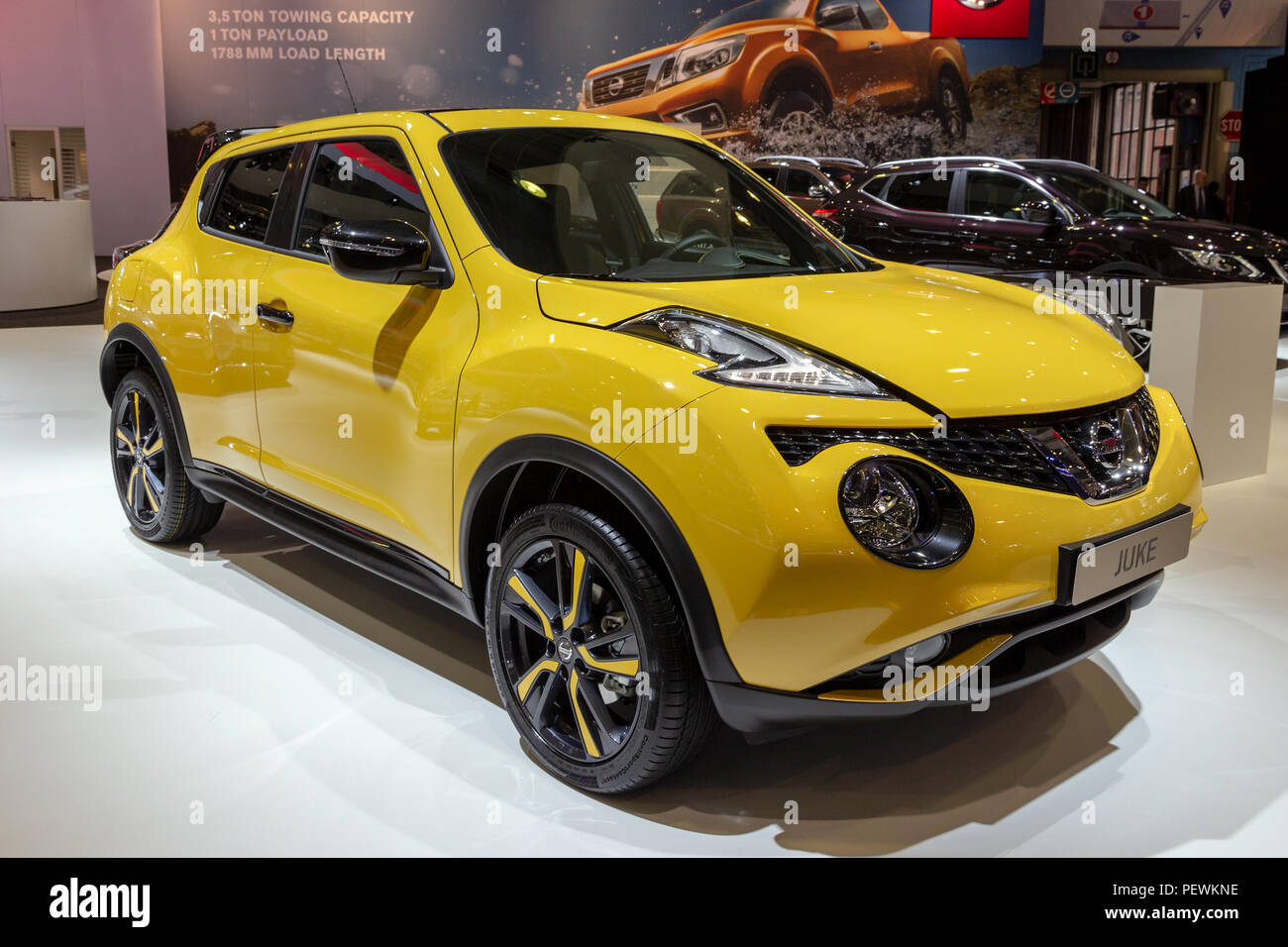 Bruxelles - 12 jan 2016 : Nissan Juke voiture SUV compact présenté à l'Automobile de Bruxelles. Banque D'Images