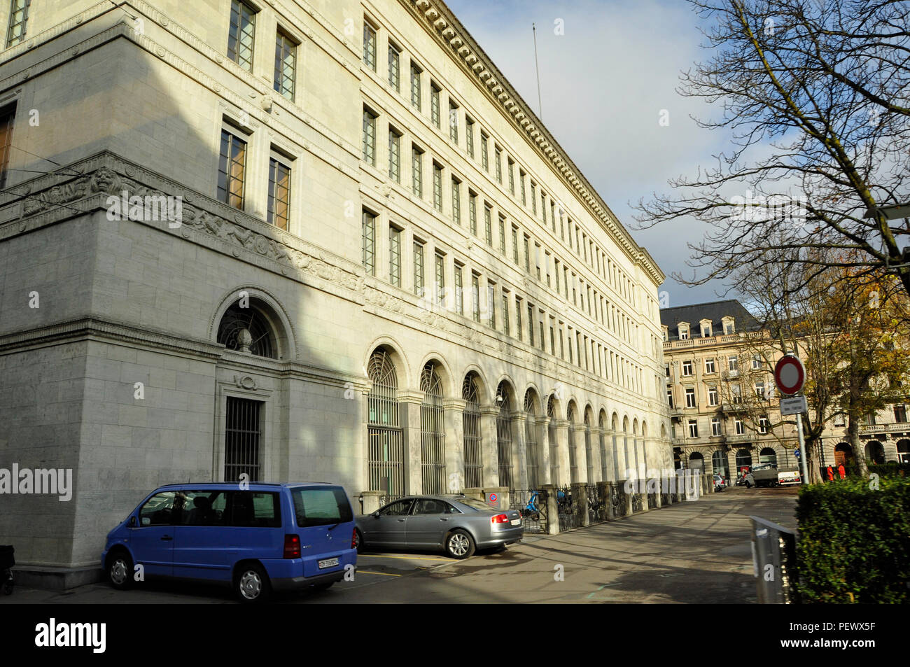 Suisse : La Banque Nationale Suisse à Zürich City Banque D'Images