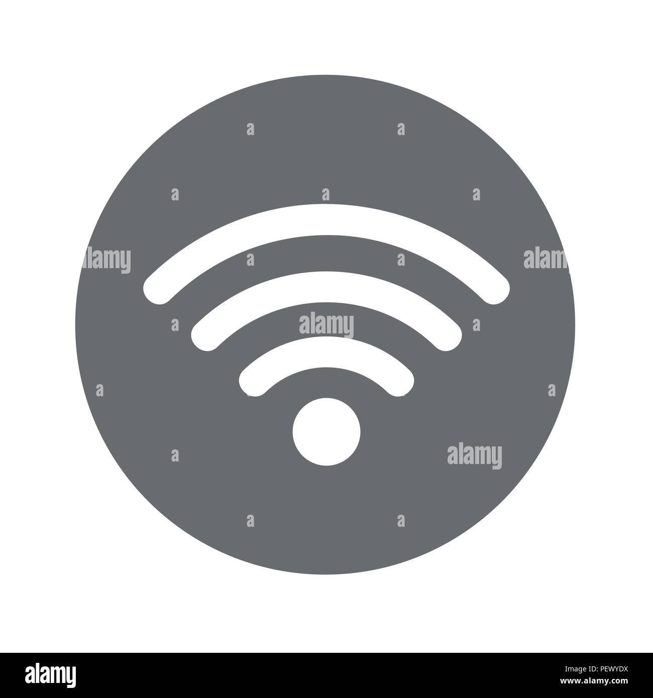 L'icône d'une connexion Wi-Fi gratuite gris symbole vector illustration EPS10 Illustration de Vecteur