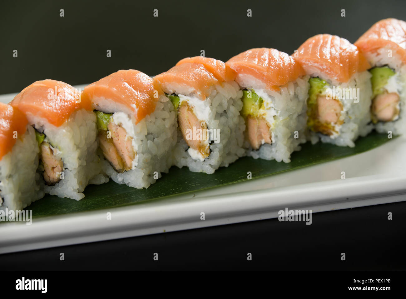 Sushi on a white plate Banque D'Images