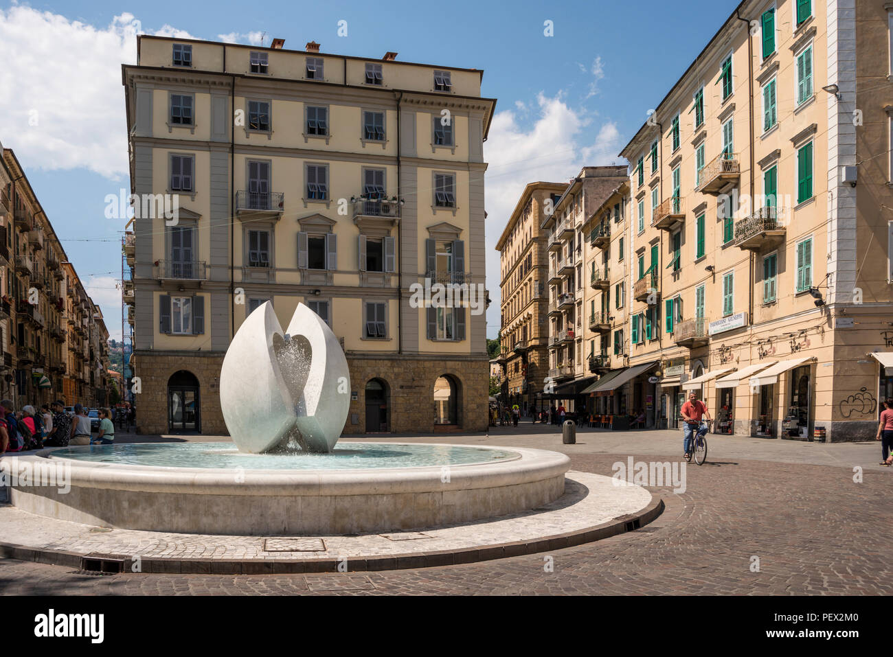 Piazza Garibaldi (place publique), La Spezia, ligurie, italie Banque D'Images