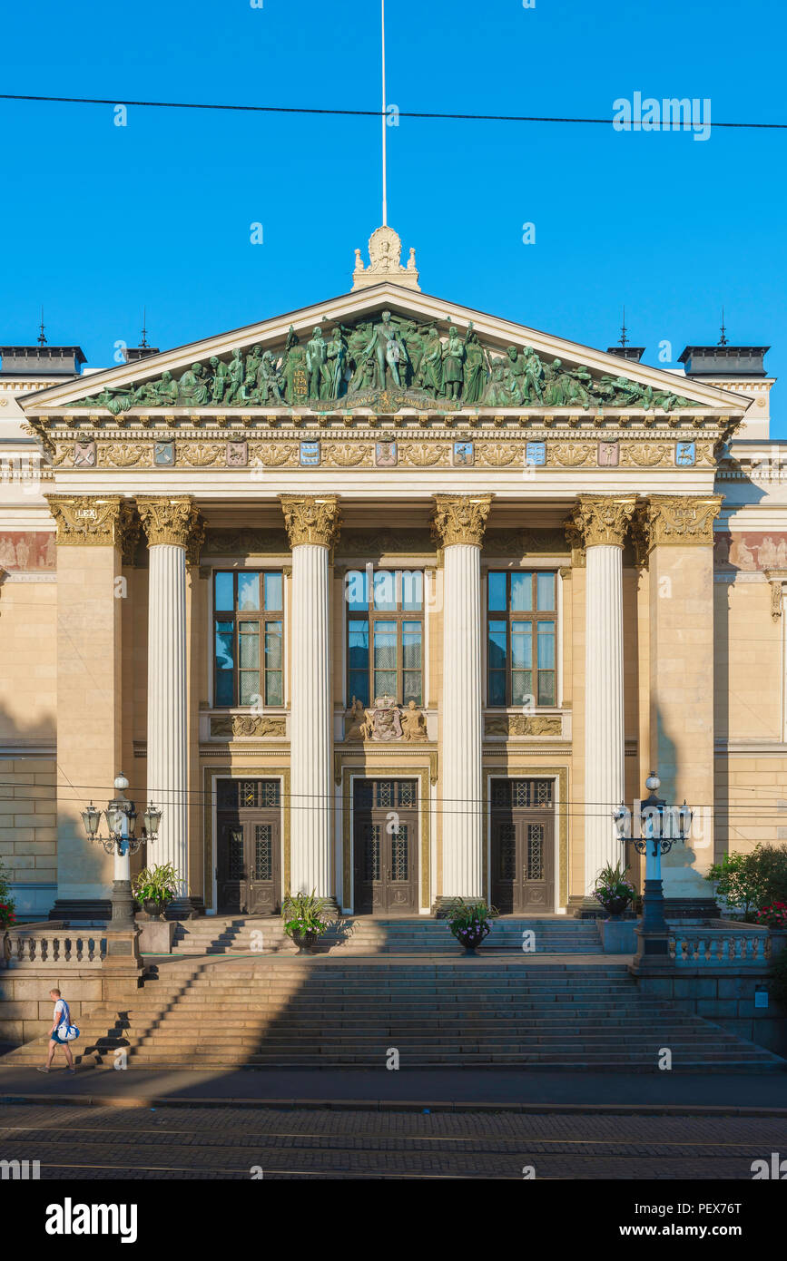 Maison des États, d'Helsinki vue sur le Saatytalo - le premier édifice du parlement du gouvernement de la Finlande jusqu'en 1906, ville d'Helsinki. Banque D'Images