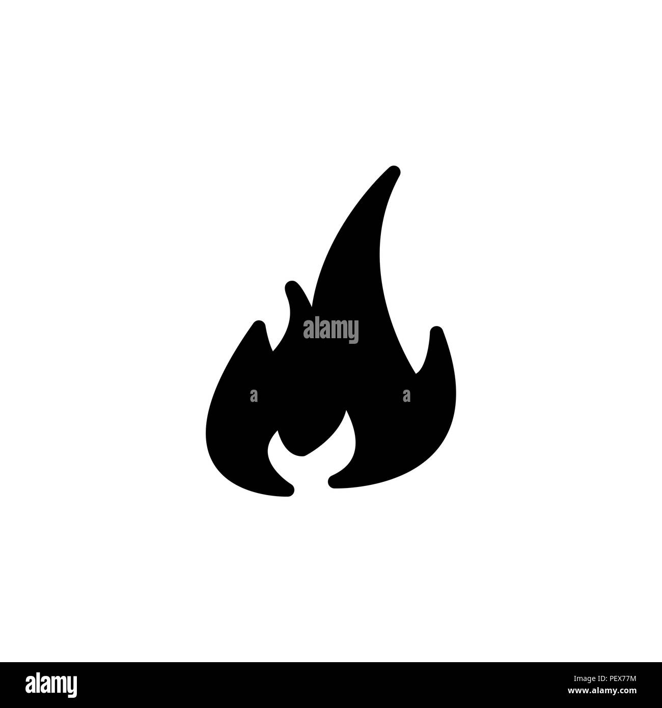 L'icône de l'incendie. vector illustration noir sur fond blanc Illustration de Vecteur