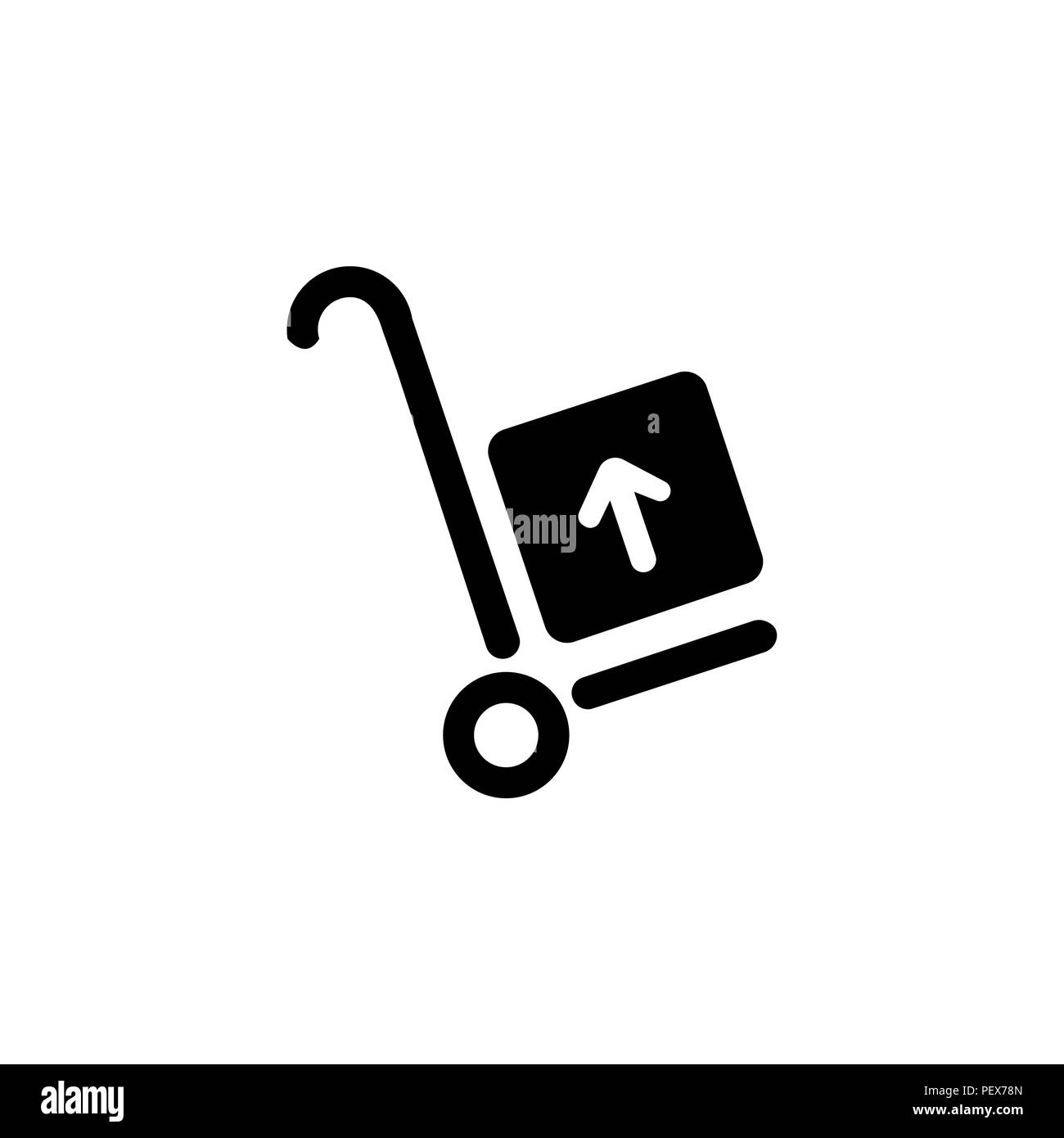 Brouette pour le transport de fret, l'icône vecteur conception web. Illustration de Vecteur
