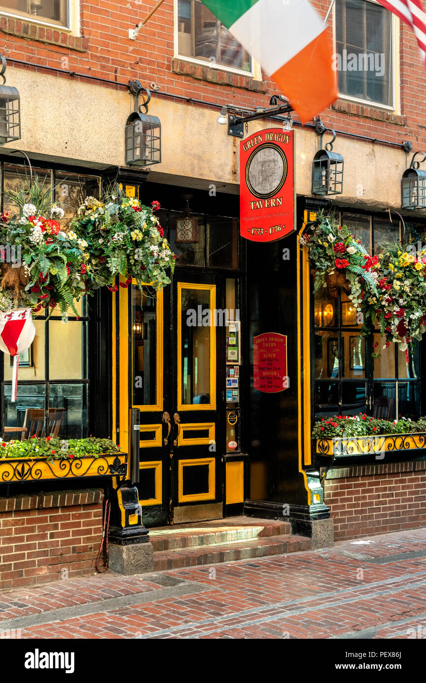 Green Dragon Tavern, North End, Boston, Massachusetts, USA Banque D'Images