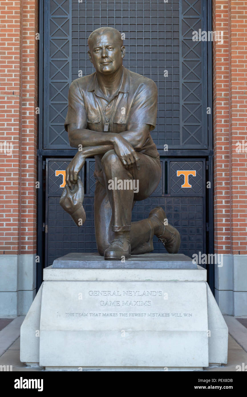 KNOXVILLE, TN/USA 4 Juin 2018 : Statue de Robert sur le Neyland le campus de l'Université du Tennessee. Banque D'Images