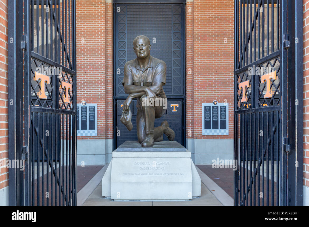 KNOXVILLE, TN/USA 4 Juin 2018 : Statue de Robert sur le Neyland le campus de l'Université du Tennessee. Banque D'Images