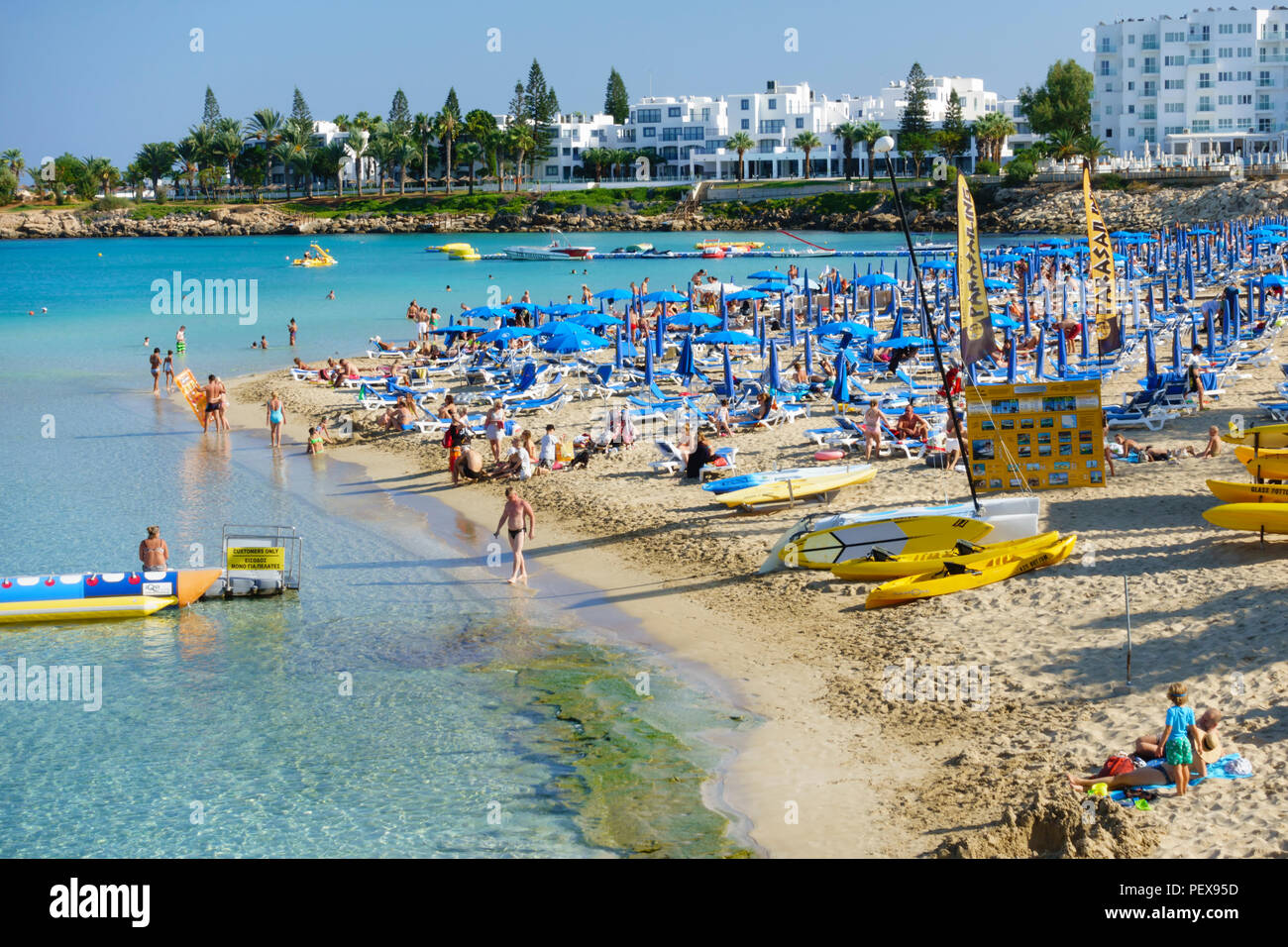 Fig Tree Bay Beach, Protarus, Chypre Banque D'Images