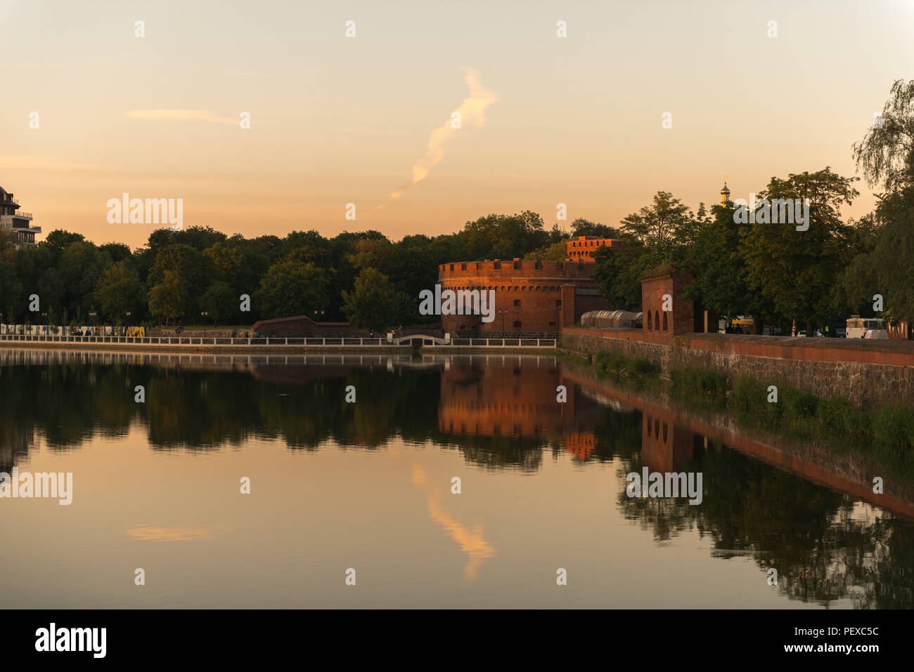 Le Dohnaturm ou Tour Dohna, Oberteich,vieille ville mur, milieu du xixe siècle, musée de l'ambre, Kaliningrad, l'ancienne Königsberg, oblast de Kaliningrad, Russie| Banque D'Images