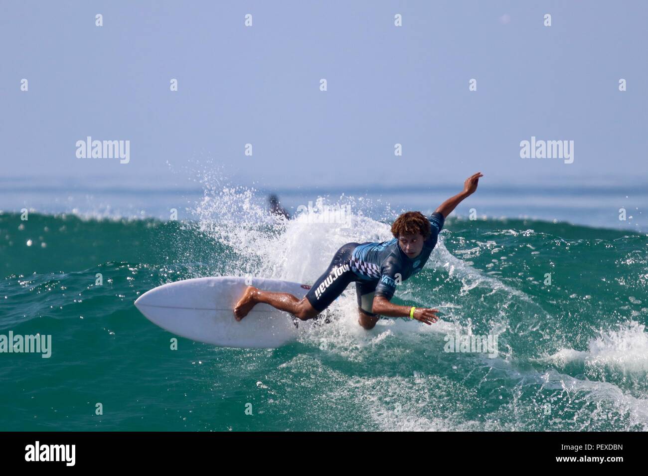 David do Carmo en compétition dans l'US Open de surf 2018 Banque D'Images