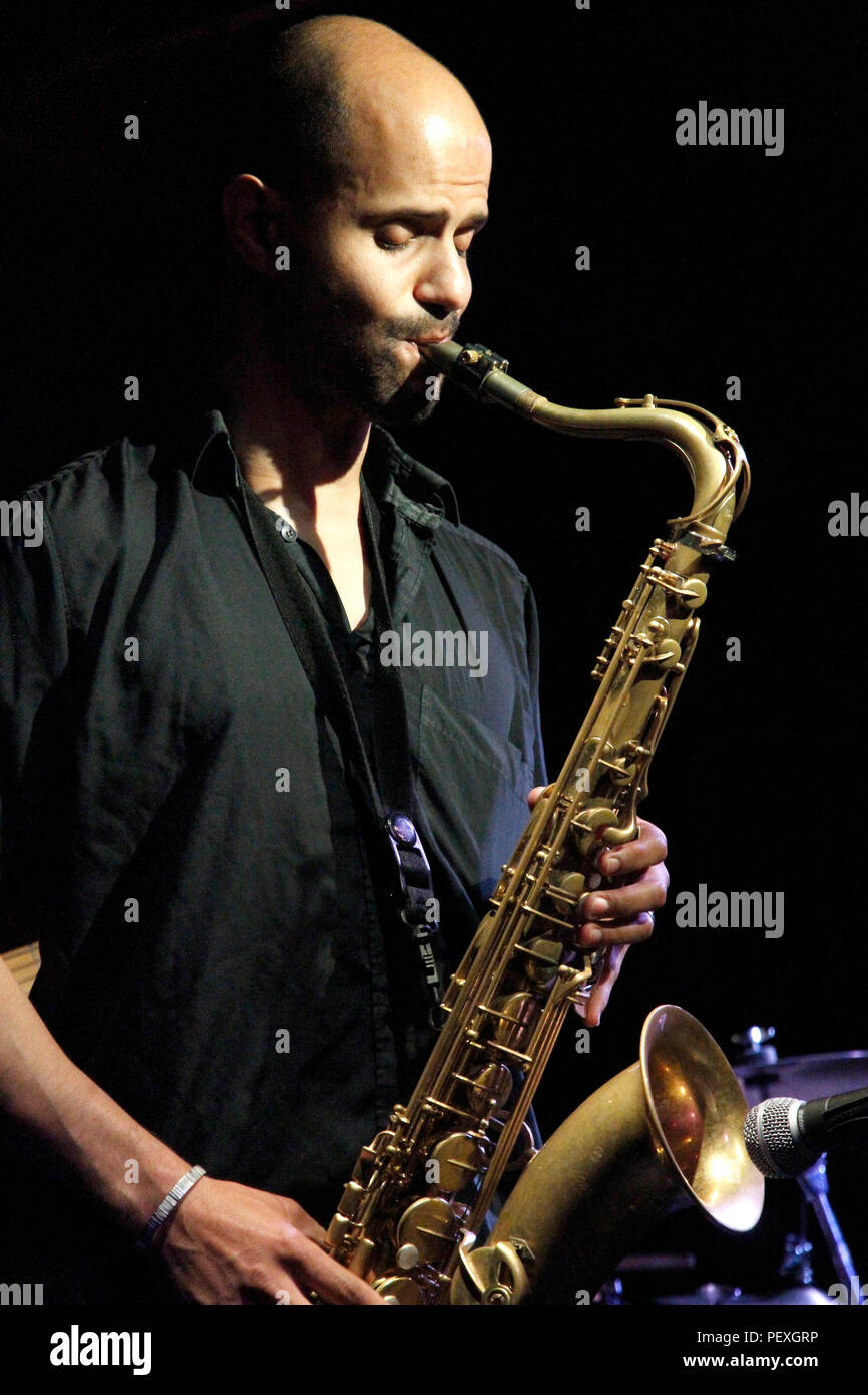 Saxophoniste Zak Barrett au London's Club 606 Banque D'Images