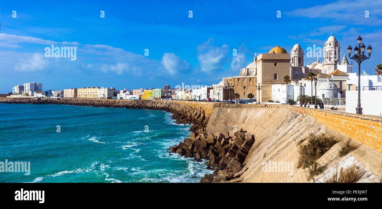 Belle ville de Cadix,vue panoramique,Espagne. Banque D'Images