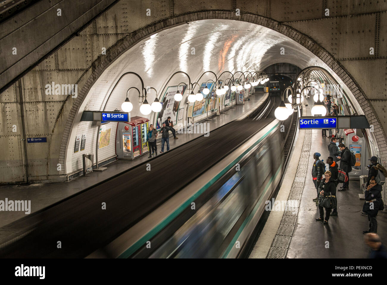La station de métro, Paris, France Banque D'Images
