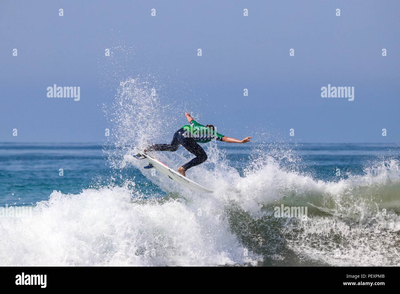 Tyler Gunter concurrentes dans l'US Open de surf 2018 Banque D'Images