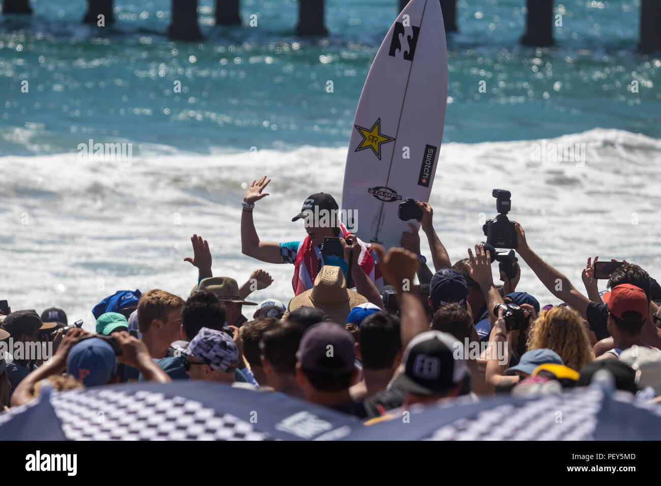 Courtney Conlogue la victoire à l'US Open de surf 2018 Banque D'Images