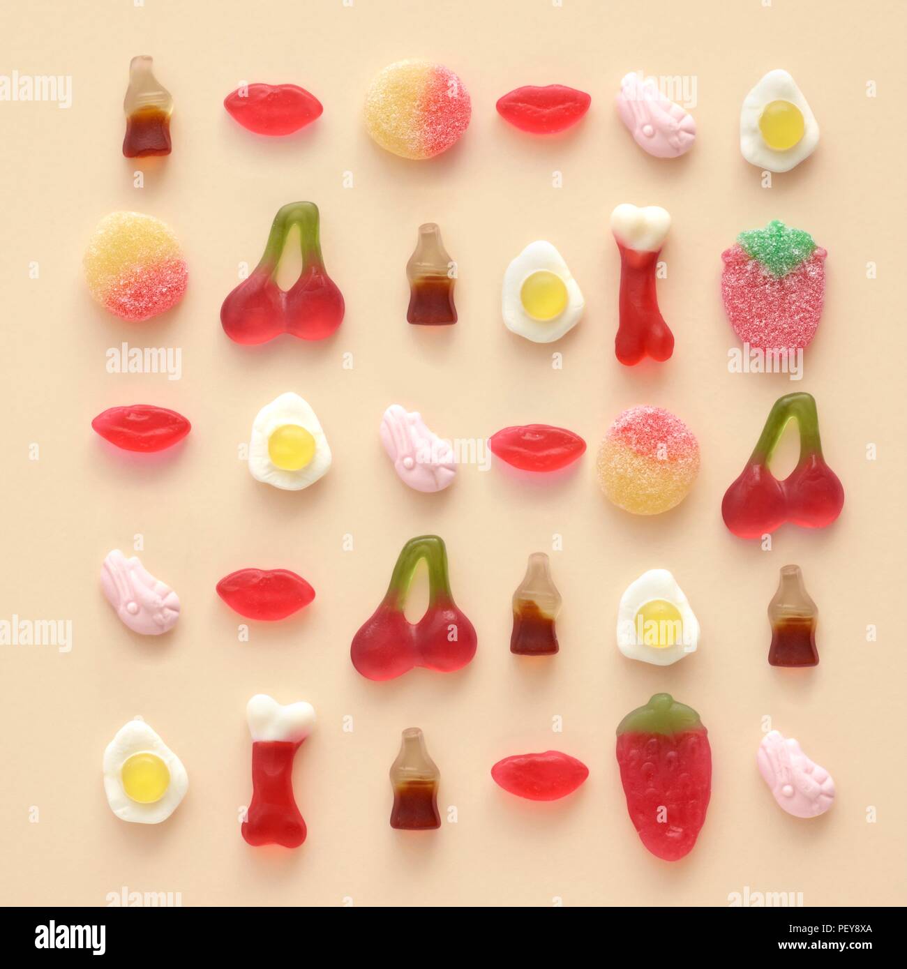 Bonbons colorés. Banque D'Images