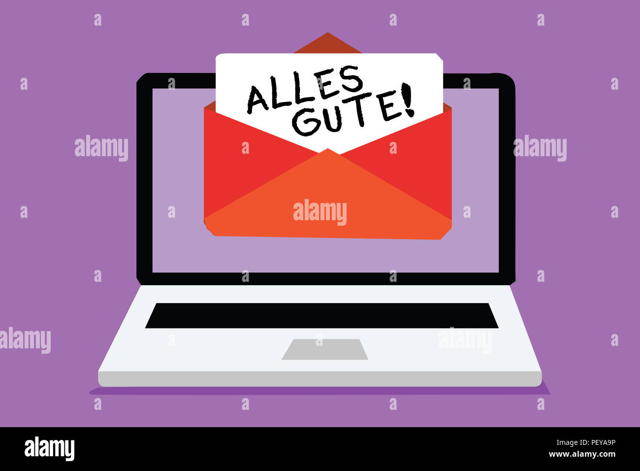 L Ecriture De Texte Word Alles Gute Concept D Entreprise De Traduction En Allemand Tout Le Meilleur Pour L Anniversaire Ou Toute Autre Occasion Ordinateur De Recevoir Des E Mails Important Mes Photo Stock Alamy