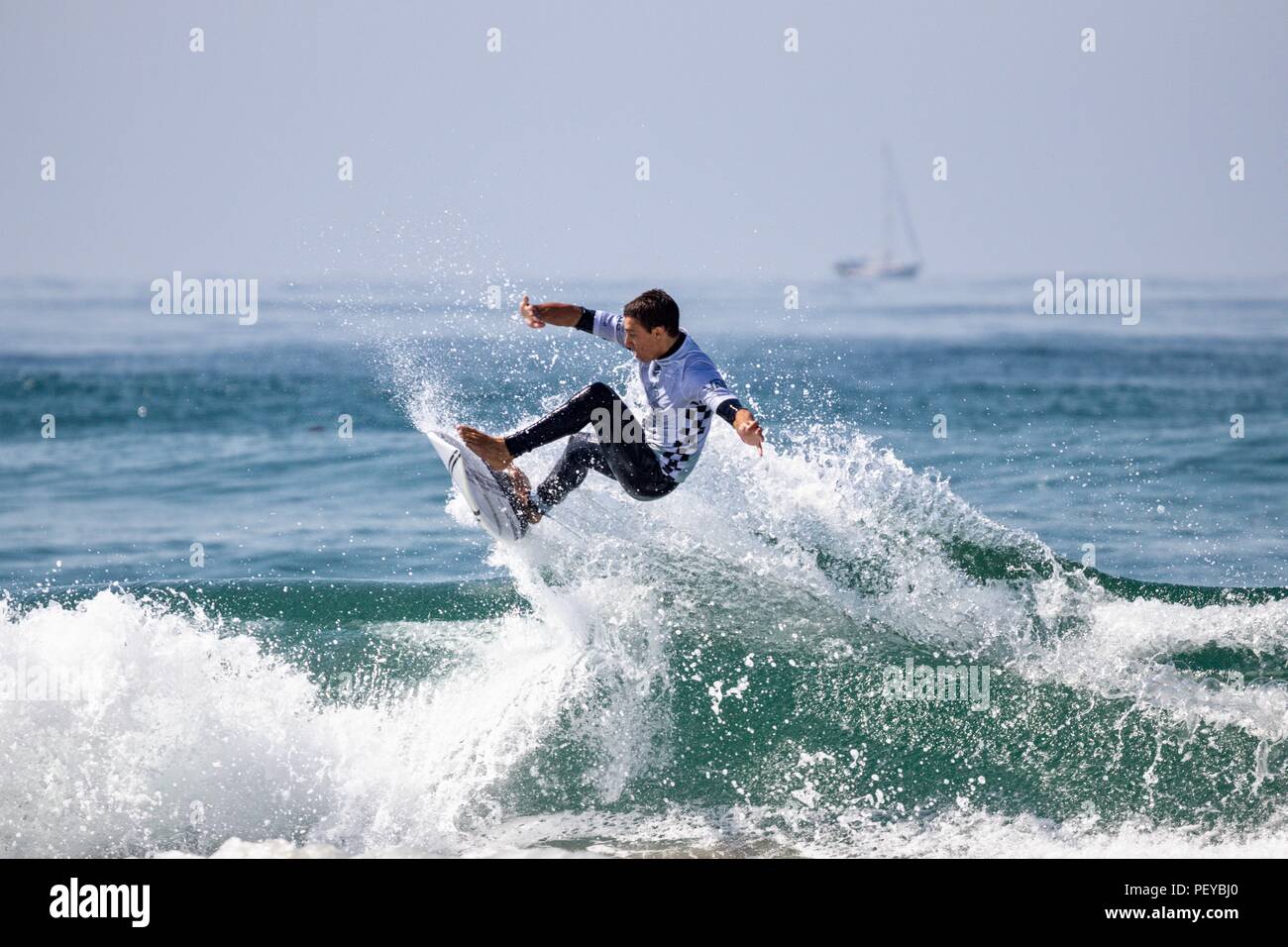 Eithan en Osborne US Open de surf 2018 Banque D'Images