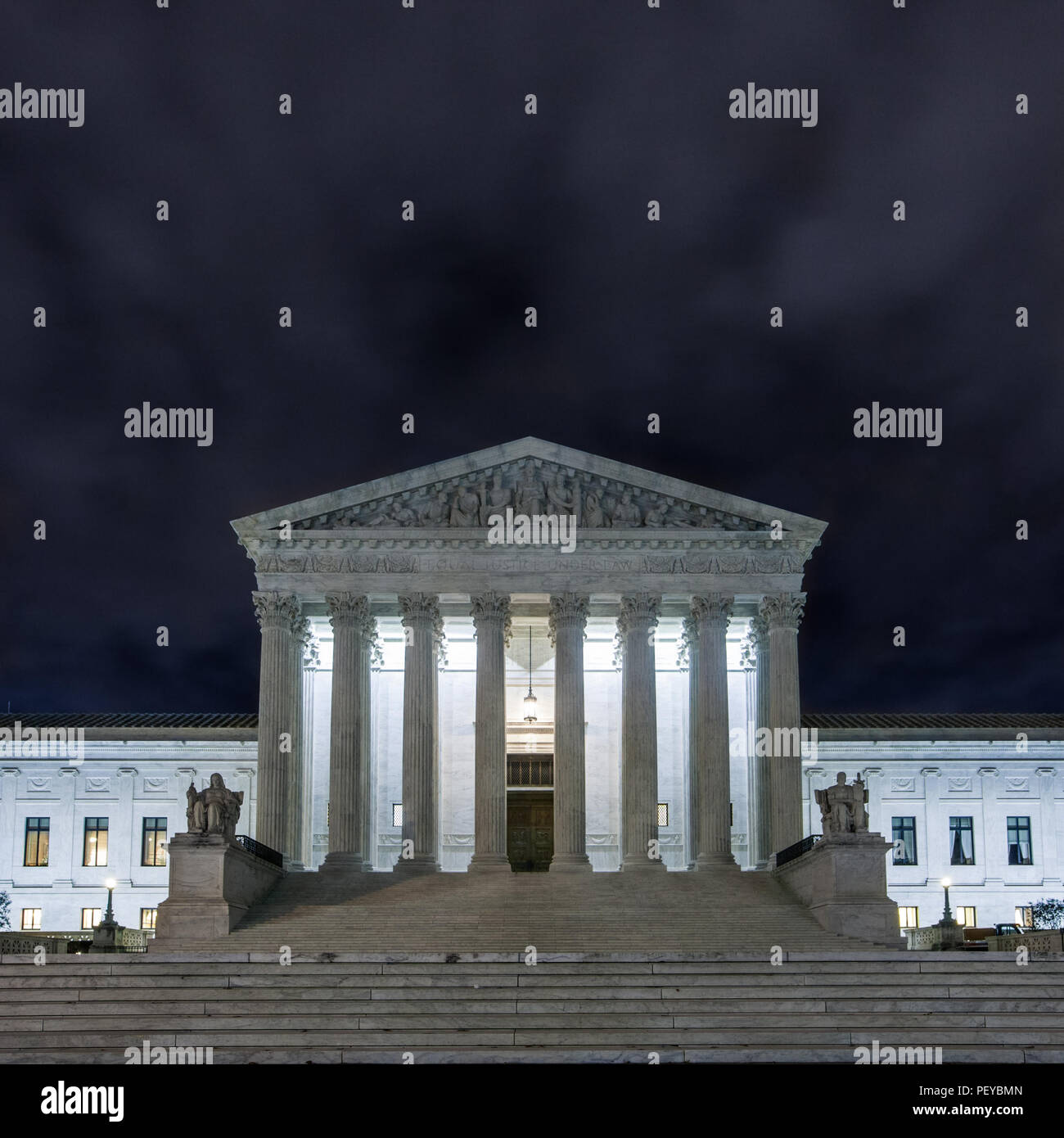 Bâtiment de la Cour suprême à Washington, DC Banque D'Images