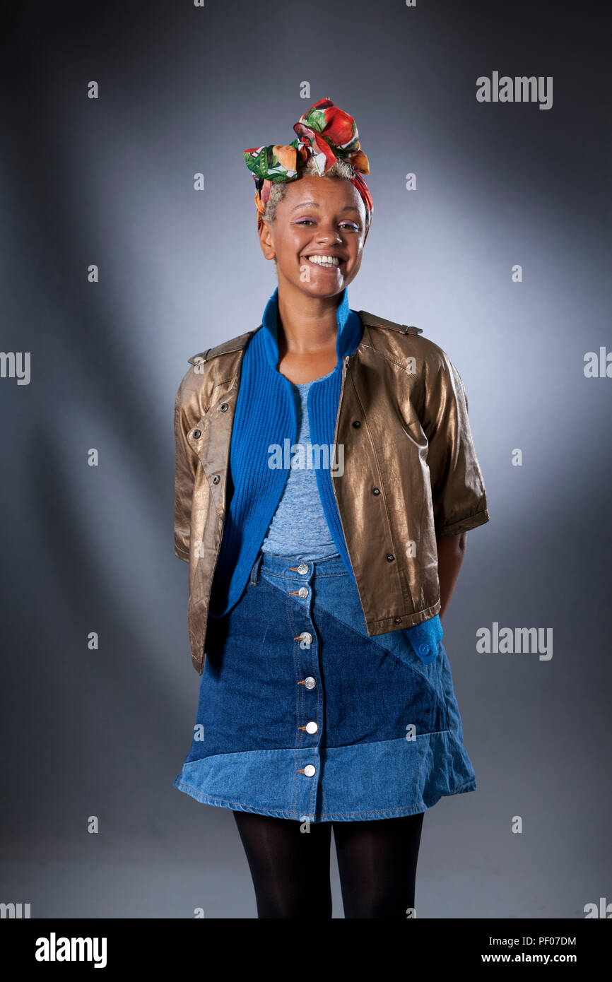 Edinburgh, Royaume-Uni. 18 août, 2018. Gemma Cairney est un présentateur de télévision et de radio en anglais surtout connu pour son travail sur BBC Radio 1 et BBC Radio 6 Music. Photographié à l'Edinburgh International Book Festival. Edimbourg, Ecosse. Photo par Gary Doak / Alamy Live News Banque D'Images