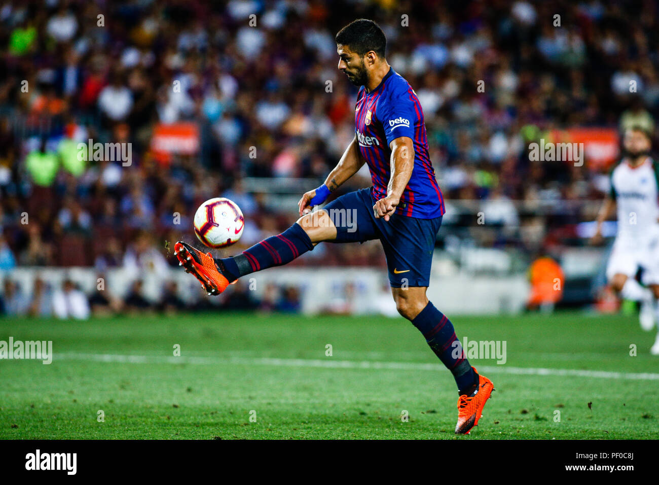 Barcelone, Espagne.. Août 18, 2018. Luis Suarez de l'Uruguay au cours de la jeu de la Liga entre le FC Barcelone contre Deportivo Alaves au Camp Nou à Barcelone, le 18 août de 2018, l'Espagne. Août 18, 2018. Credit : AFP7/ZUMA/Alamy Fil Live News Crédit : ZUMA Press, Inc./Alamy Live News Banque D'Images