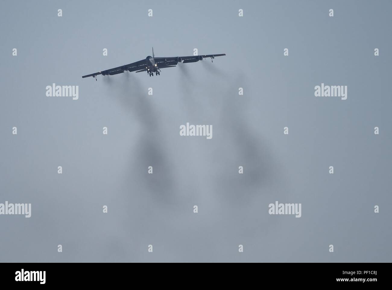 Les bombardiers B-52 de Barksdale AFB déployés à Al Udeid Air Force Base au Qatar lors de l'opération résoudre inhérent Banque D'Images