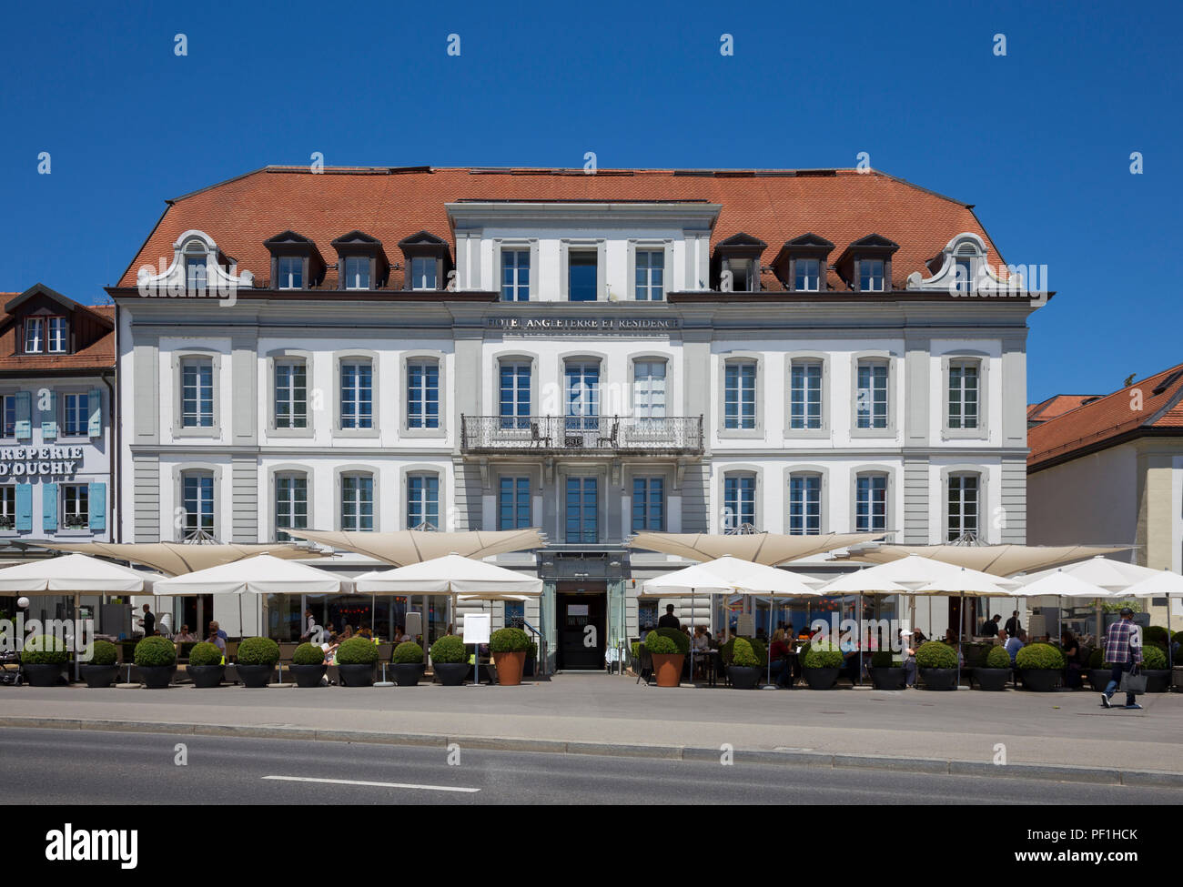Hotel Angleterre & Residence, Place du Port, Lausanne, Suisse Banque D'Images