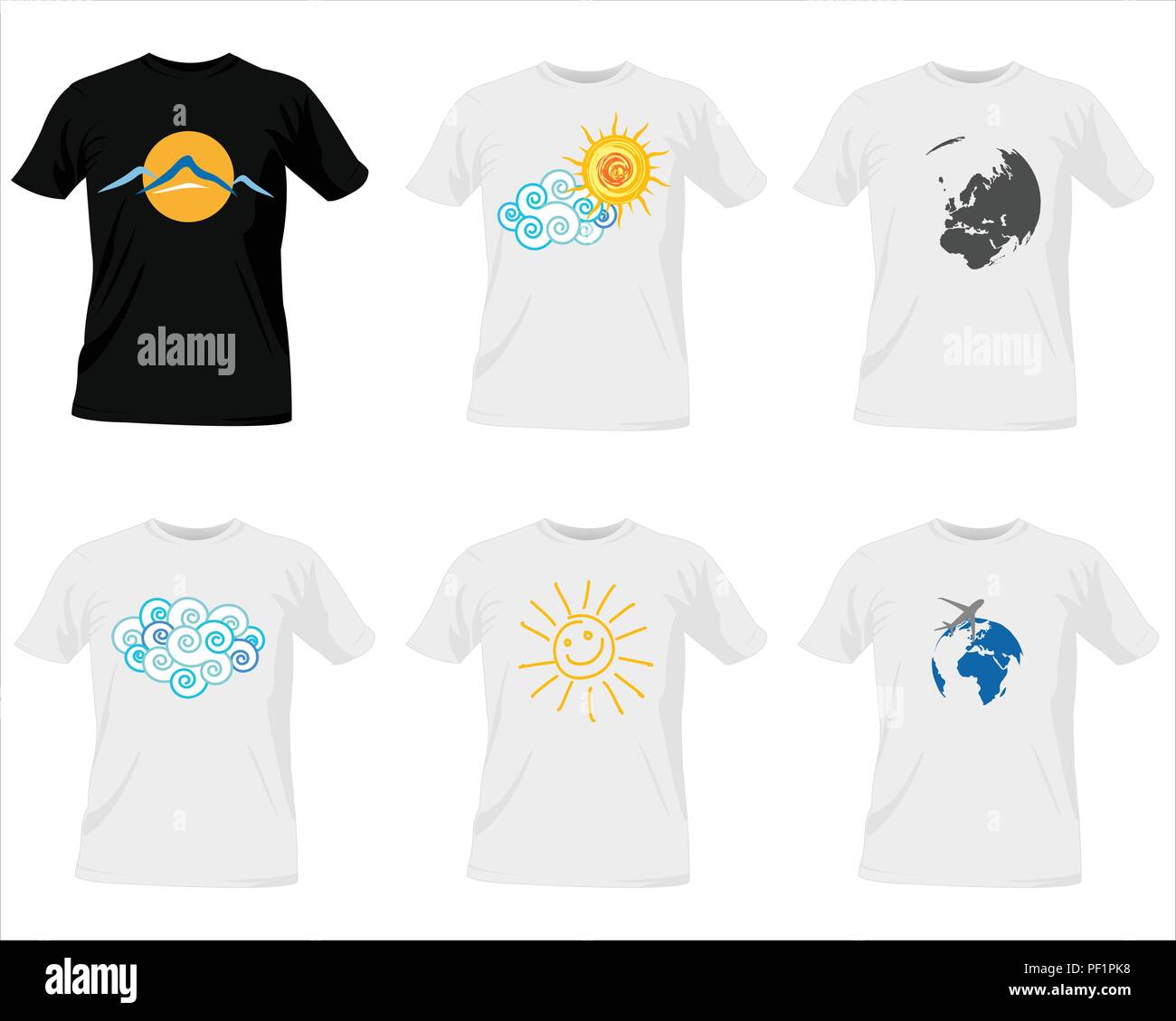 T-shirt templates design Illustration de Vecteur