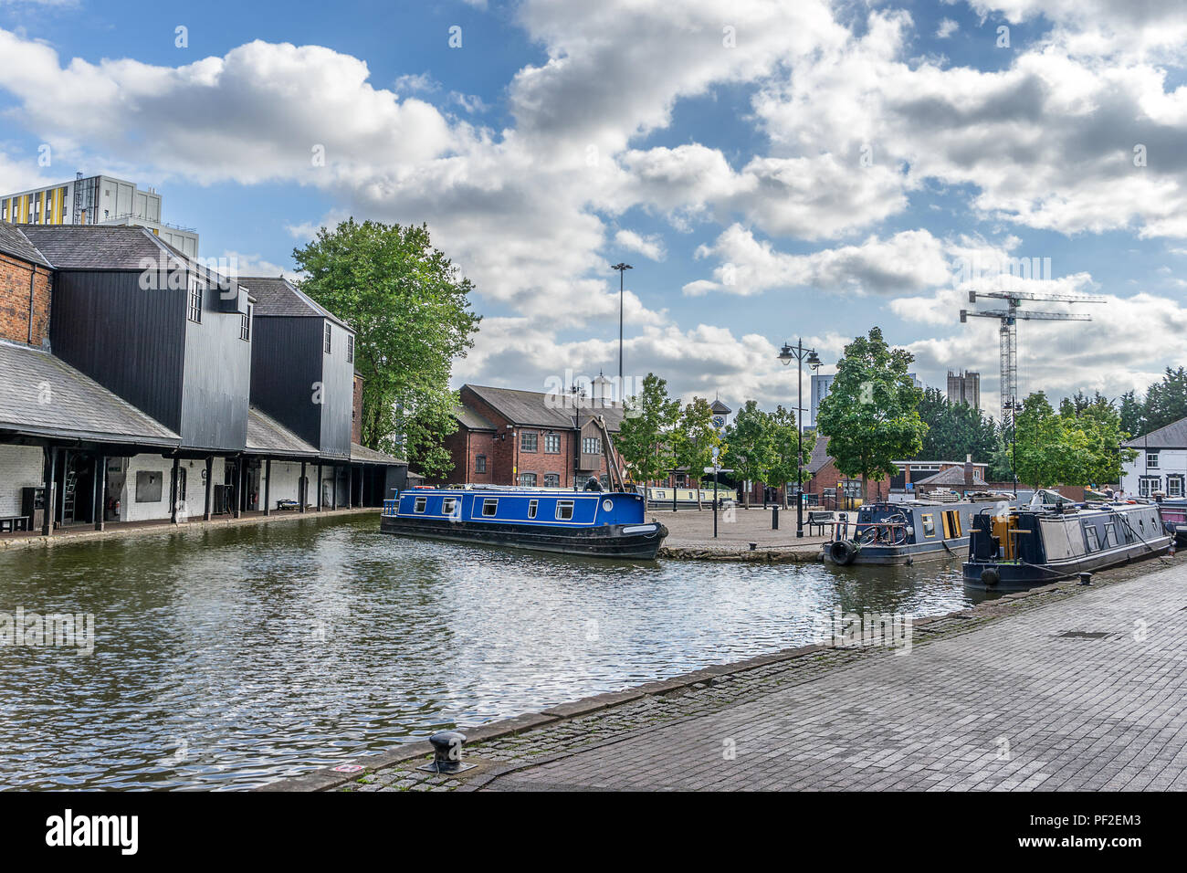 Bassin du canal à Coventry, Angleterre Banque D'Images