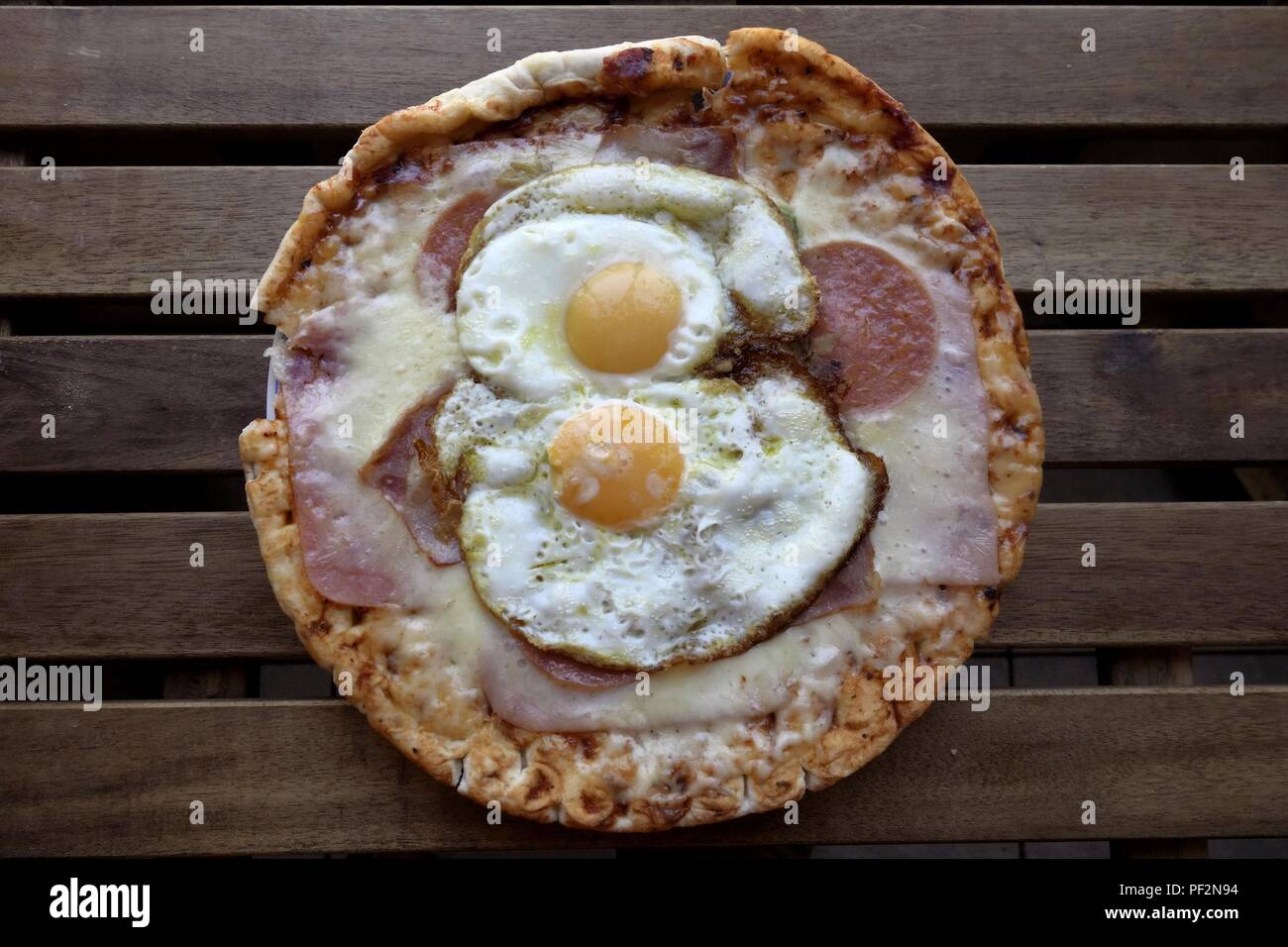 Manousheh pizza déjeuner libanais Banque D'Images