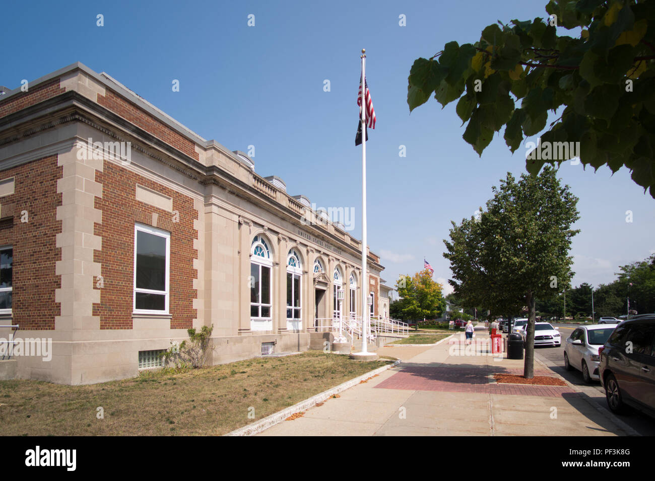 United States Post Office, au centre-ville de Ludington, Michigan, USA. Banque D'Images