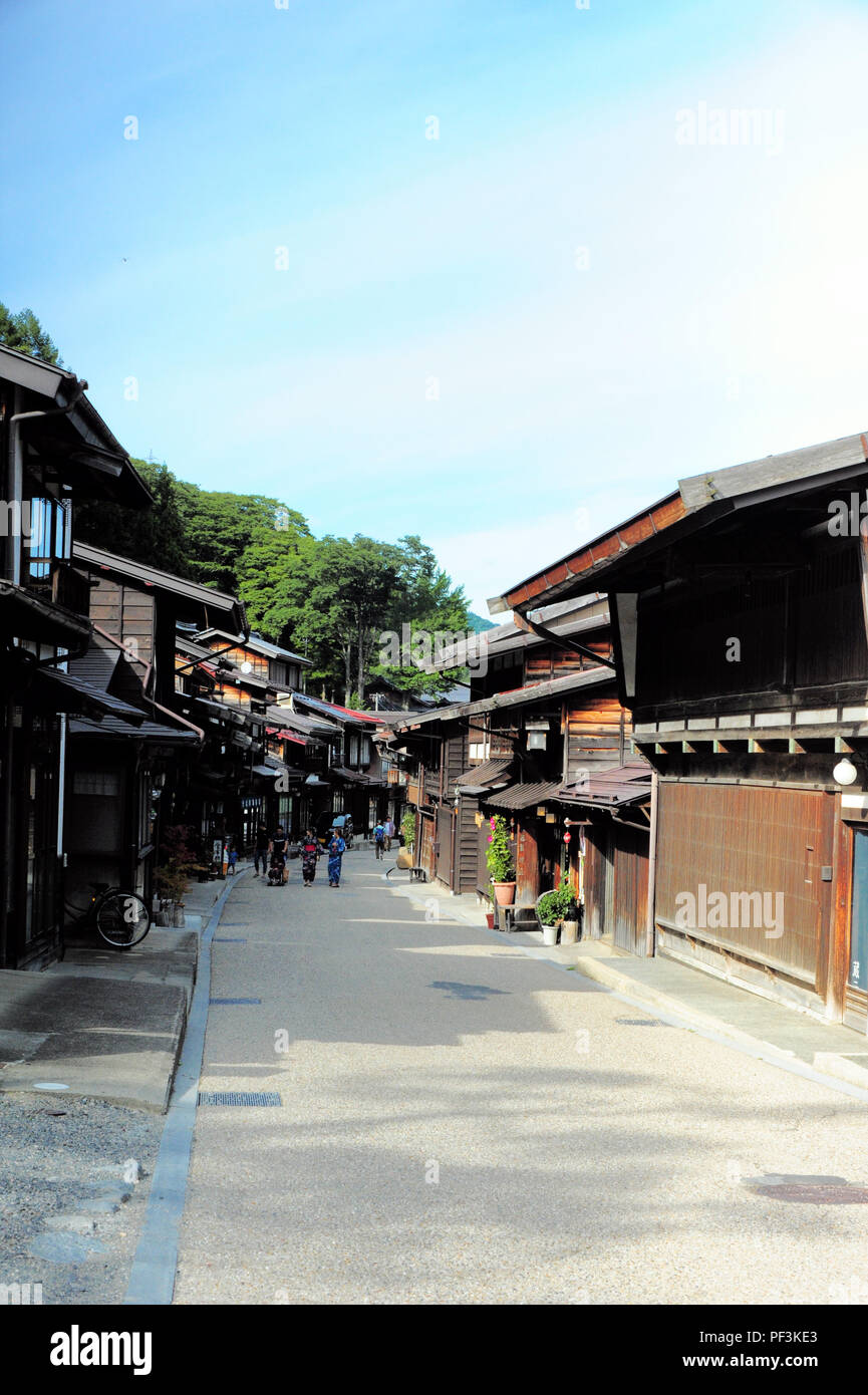 Narai-juku, un ancien relais de poste sur la ville de NAKASENDO (ancienne route commerciale au cours de l'ère Edo) Banque D'Images