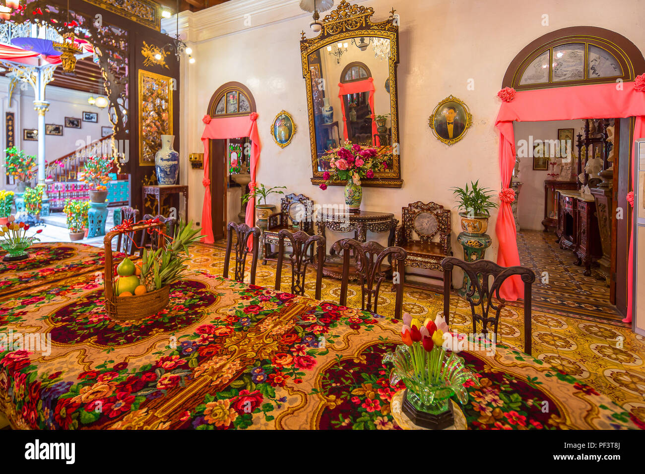 Musée Baba Nyonya, George Town, Penang, Malaisie. Banque D'Images